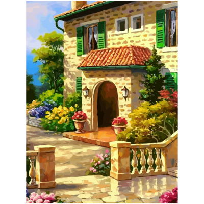 Картина на картоні з контуром "ROSA START" 30*40 Пейзаж №33 БЕЗ ФАРБ /GPA283833/ 