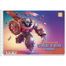 Альбом для малювання "Star" А4/20арк./PB-SC-020-8510/ спіраль, 100г/м2, виб.УФ-лак (9/108)