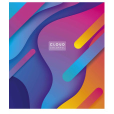 Зошит уч. "Genius" 48арк. # /3161K/ "Cloud colorful" УФ-лак (нейт) (10/100)