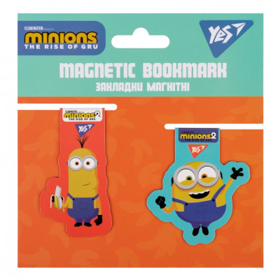 Закладка-магніт "YES" /707830/ Minions, 2шт в уп. (1/10/500)
