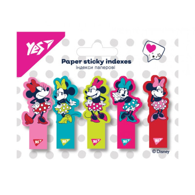Індекс регістри "YES " /170312/ ПАПЕР. "Minnie Mouse" 50x15мм (5диз.*20арк.) (1/24/288)