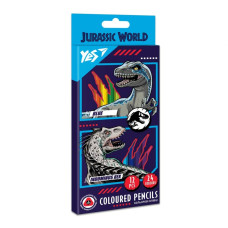 Олівці кольорові "Yes" 24 кол./12 шт /290679/ "Jurassic World" двосторонні (1/12/240)
