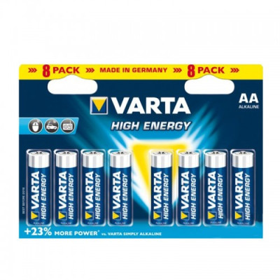 Батарейка "VARTA" /LR-6/8bl/510/ High Energy (Long Life Power лужна, 1,5V, пальчик (8/160)