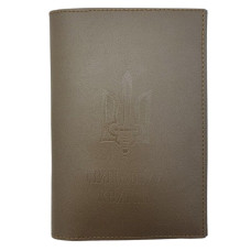 Обкладинка Військовий квиток "4PROFI" /21933/574/Тризуб екошкіра койот тиснення