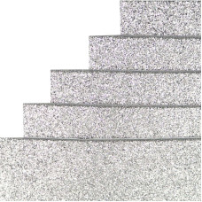 Флексика(фоаміран) "JO" /17GLKA4-054/ EVA 1.7±0.1MM А4 "Сірий" GLITTER HQ з клеєм 10шт/уп (1/96)