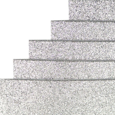 Флексика(фоаміран) "JO" /17GLKA4-054/ EVA 1.7±0.1MM А4 "Сірий" GLITTER HQ з клеєм 10шт/уп (1/96)