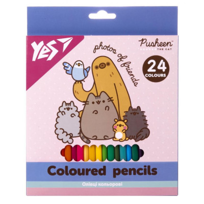 Олівці кольорові "Yes"  24 кол. /290771/ "Pusheen" (1/6/120)