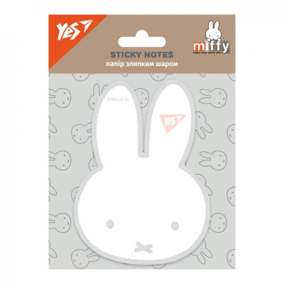 Папір з клейким шаром "Yes" /170436/ "Miffy" фігурний 40 арк. (1/12/144)