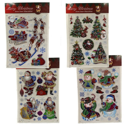 Наліпки для вікон "JO" /6527-P3-9/ "Christmas" 30*45см (1/12)