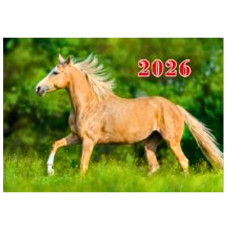 Календар кишеньковий 2026 "ЕУ" /К-07/ "Ігреневий Кінь" 100*70мм (50)