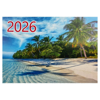 Календар кишеньковий 2026 "ЕУ" /К-20/ "Мальдіви" 100*70мм (50)
