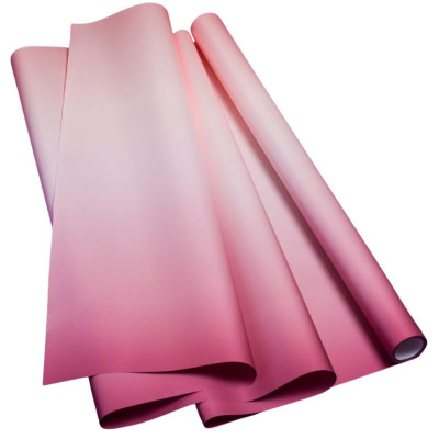 Плівка пакувальна "Unison" /PPG-3/ перламутрова Pastel Diamont silk Gradient 60см*7м, рожевий-жимолість