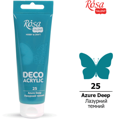 АКРИЛ для декору "ROSA TALENT" /25/ Лазурний темний, матовий 75 мл (1/4)