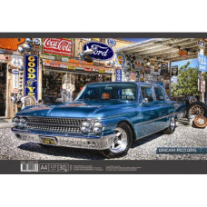 Альбом для малювання "Офорт" /АА4230/ "Dream Motors" А4/30арк на скобі (120гр/м)(10/80)