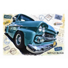 Альбом для малювання "Офорт" /АА4240/ "Крафт АВТО" А4/40арк на скобі (120гр/м)(5/60)