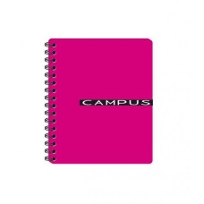Блокнот А5/144 "Campus" "Офорт" /СА5144-810/ 3 в 1 спіраль пл/обкл. рожевий (5/40)