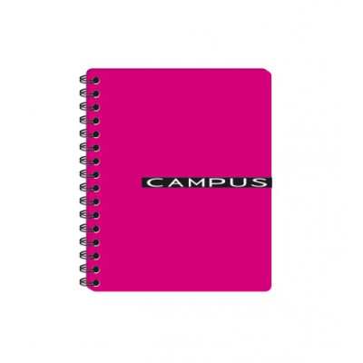 Блокнот А5/144 "Campus" "Офорт" /СА5144-810/ 3 в 1 спіраль пл/обкл. рожевий (5/40)