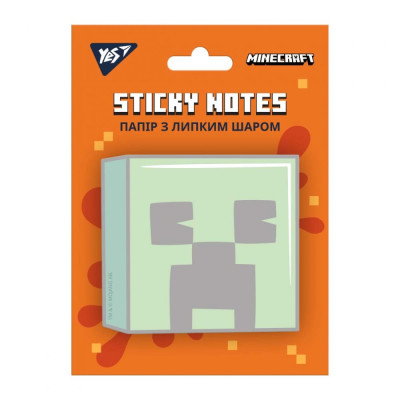 Папір для нотаток фігурний "Yes" /170322/ "Minecraft" з клейким шаром, 40арк. (1/12/144)