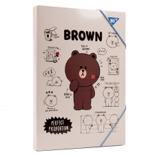 Папка для праці картон на гумці А4 "Yes" /500232/ "Line friends" (1/20)