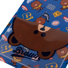 Папка "Yes" 20 файлів A4 /492109/ "Line Friends. Brown" з фронтальною кишенею (1/36/72)