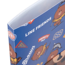 Папка "Yes" 20 файлів A4 /492109/ "Line Friends. Brown" з фронтальною кишенею (1/36/72)