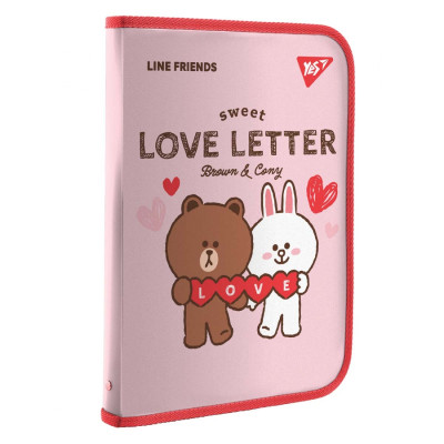 Папка на блискавці А4 "Yes" /492108/ "Line Friends" з внутр. кишенею (1/12/48)