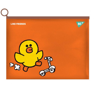 Папка-конверт з бігунком B6 "YES" /492094/ "Line Friends. Sally" (12/144)