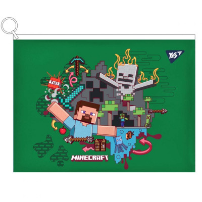 Папка-конверт з бігунком B6 "YES" /492092/ "Minecraft" (12/144)