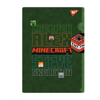 Папка-куток А4 "Yes" /492107/ з клапаном "Minecraft" (1/12/144)