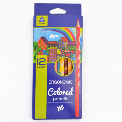 Олівці кольорові "Yes" 12 кол. /290509/ Ergonomic "Colored" (1/12/240)