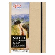 Скетчбук A5/96арк. "ROSA Studio" /16R5017/4823098506515/ 100 г/м2, кремовий, білий папір (1)