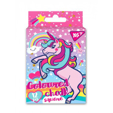 Крейда кольорова 12 шт. квадратна "YES" /400394/ "Unicorn Єдиноріг" (1/96)
