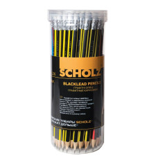 Олівець графітний "SCHOLZ" /126/ НВ,з гумкою, трикут.,чорно- неон.(уп.72шт.в тубі) кол.в асорт. (72/144/1728)