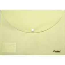 Папка-конверт на кнопці А4 "NORMA" /5102-03/ РР 160мкн "Pastel", жовта (12/600)