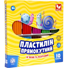 Пластилін восковий "Школярик" 10 кол. прямокутн. /303116003-UA/ 220 г (1/12)