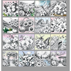 Розмальовка 200*200мм/8арк. "ASH" скоба диз.25152 (1/20)
