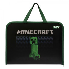 Папка-портфель на блискавці А4+ "Yes" /492168/ "Minecraft" з ткан. ручк. (1/12/48)