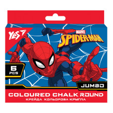 Крейда кольорова 6 шт. JUMBO "Yes" /400464/ "Marvel.Spiderman" (1/12/72)