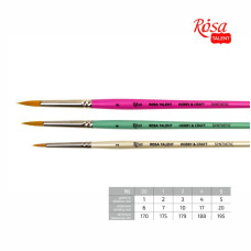 Пензлик синтетика кругла для декору "ROSA TALENT" HOBBY & CRAFT, 1, к.р. (1/12)