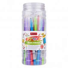 Ручка масляна "1 Вересня" 411079 "Soft Touch" cиня кол.корпус ПРОГУМОВАНИЙ КОРПУС (30/600)