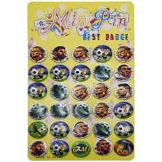 Значок /45-30-F/ пластик 30шт. "Футбол football" 45мм (1/120)