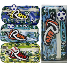 Пенал-косметичка 2 змійки /А-3081/ із брелоком "Футбол football" 3 кол. PVC (1/12) Пенал-косметичка 2 змійки /А-3081/ із брелоком "Футбол football" 3 кол. PVC (1/12)