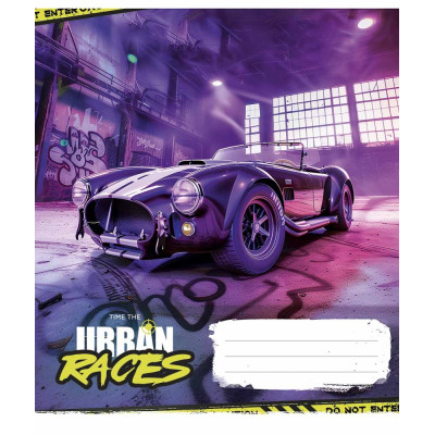 Зошит уч. "Школярик" 48арк.== /3439L/ "Time the urban races" ВД-лак (хлопчик) (10/100)