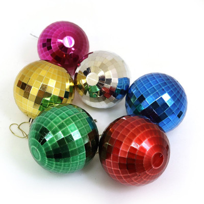 Набір новорічних кульок "JO"  /DSCN0569-8/ "Discoball" 8см,/6шт (1/115)