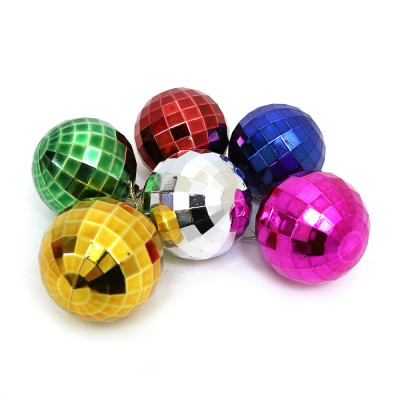Набір новорічних кульок "JO"  /DSCN0569-6/ "Discoball" 6см,/6шт, (1/64)