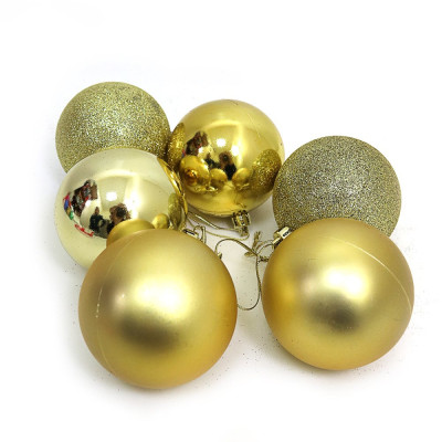 Набір новорічних кульок "JO"  /DSCN0570-G-7/ "GOLD" 7см,/6шт, (1/80)