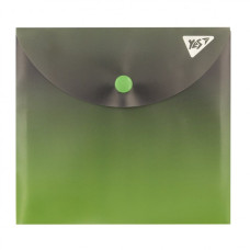 Папка-конверт на кнопці B6 "Yes" /492300/ "Fusion", сіро-зелена (10/200)