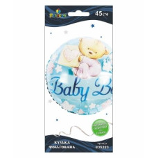 Кулька фольгована "Pelican" /835223/ Baby Boy ведмедики блакитна, 45см