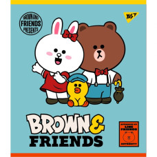 Зошит уч. "YES" 12арк.# /766795/ "Line Friends" мат. ВДЛ+ УФ-виб (10/250)