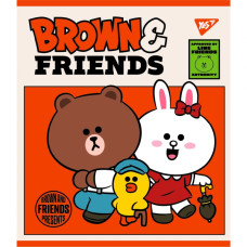 Зошит уч. "YES" 12арк.# /766795/ "Line Friends" мат. ВДЛ+ УФ-виб (10/250)